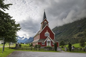 Old church of Olden, Olden, Stryn, Vestland, Norway, Europe