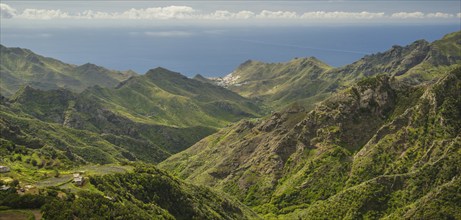 Panorama from Mirador Pico del Inglés, Las, macizo de anaga (Montanas de Anaga), Tenerife, Canary