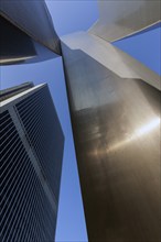 Sculpture in front of Azenio Business Centre, banking district, Westend, Frankfurt am Main, Hesse,