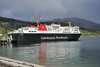 Caledonian MacBrayne Ferry at Ullapool Pier bound for Stornoway, Highlands, Scotland, UK