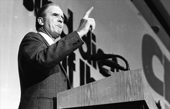 A rally of the Christian Democratic Union (CDU) with CSU Chairman Franz-Josef Strauss in Duisburg