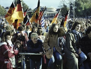 DEU, Germany: The historical slides from the times 84-85 r years, Bonn- Hofgarten. Peace movement