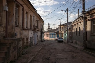 Street in the old town of Simferopol, mainly inhabited by Crimean Tatars, Simferopol, Crimea,