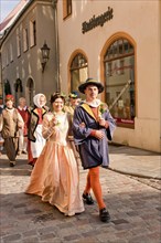 Historic bridal train in Meissen