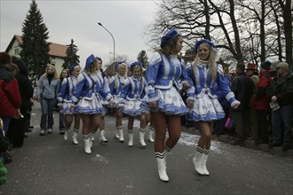 Saxony's biggest carnival party in Radeburg. Since 1957, the big parade of over 65 floats has been