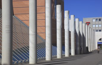 In the historic centre of Nuremberg, Street of Human Rights, by artist Dani Karavan at the Germanic