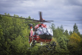 Winch rescue training of the rescue helicopter, Christoph 62, on the occasion of the 50th