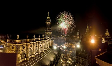 Fireworks for the Dresden City Festival