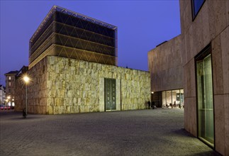 Ohel Jakob Synagogue, Jewish Centre Munich, blue hour, blue hour, Sankt-Jakobs-Platz, Munich,