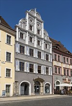 Gabled house with Renaissance facade, Lower Market Square, Untermarkt, Görlitz, Goerlitz, Germany,