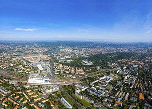 Aerial view of Dresden Old Town