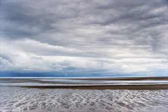 Empty beach, weather, bad weather, cloudy, clouds, bad, gloomy, empty, nobody, tourism, travel,