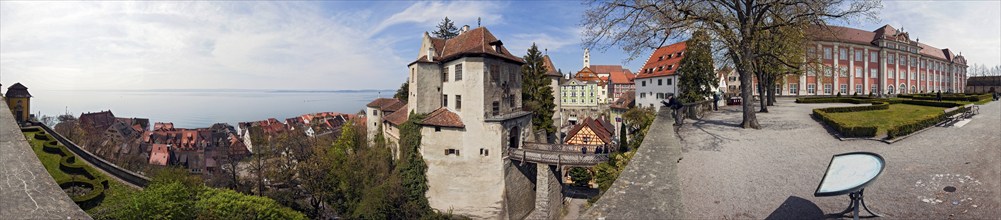 Meersburg Castle and New Castle Panorama Germany