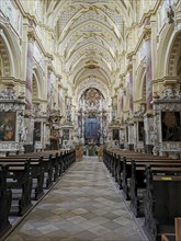 View of the high altar, Former abbey church, monastery church of the former Cistercian abbey of