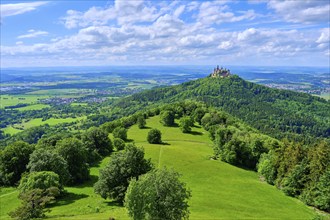 View of Hohenzollern Castle, the ancestral seat of the Hohenzollern dynasty, from the Zeller Horn