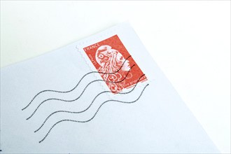 red and green stamps, French Post Office