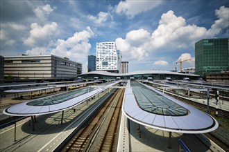 UTRECHT, NETHERLANDS, MAY 25, 2018: Utrecht bus and railway station Utrecht Centraal. Utrecht,