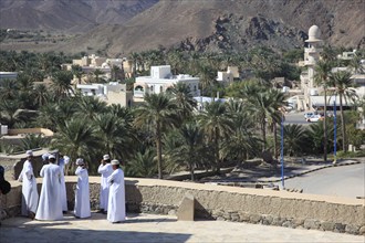 City panorama of Bahl seen from the fort. The oasis town of Bahla is one of the oldest royal cities