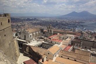 Castle Sant' Elmo on Vomero above Naples, view of Naples, Campania, Italy, Europe