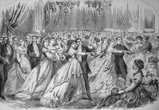 The First Ball at the Town Hall on 16 January 1869, New Year's Reception, Paris, France, Historic,