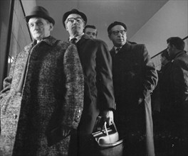 Unemployed at the Dortmund Labour Office in 1966, Germany, Europe