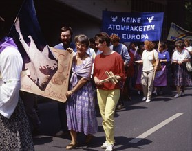 DEU, Germany: The historical slides from the times 84-85 r years, Ruhr area:. Easter March Ruhr on