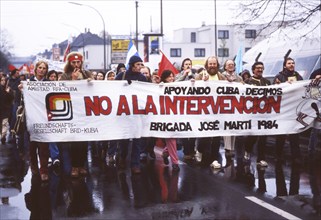 DEU, Germany: The historical slides from the 84-85 r years, Bonn. Solidarity with Nicaragua on 3