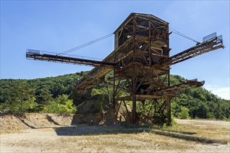 Conveyor system and sorting plant in the disused Vatter porphyry quarry, Dossenheim,