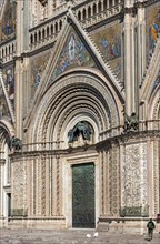 Portal of Orvieto Cathedral, Duomo di Orvieto, Umbria, Italy, Europe