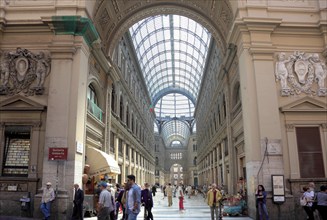 Galleria Umberto I, shopping arcade in the old town of Naples, Campania, Italy, Europe