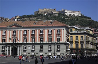 Palazzo Salerno in Piazza del Plebiscito, Naples, Campania, Italy, Europe