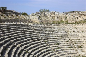 The Greek theatre in the former ancient city of Segesta, the province of Trapani, Sicily, Italy,