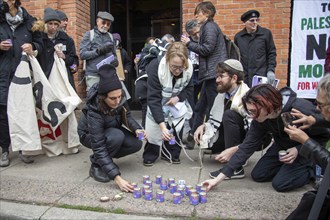 Detroit, Michigan USA, 7 November 2023, Members and supporters of Jewish Voice for Peace held a