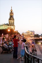 Brühl's Terrace in the evening