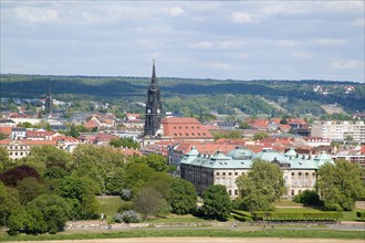 Dresden inner Neustadt, view to the Japanese Palace, the Dreikönigskirche and the Martin Luther