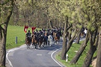 Every year at Easter there are about 5 processions in Lusatia, each with about 200 riders. The