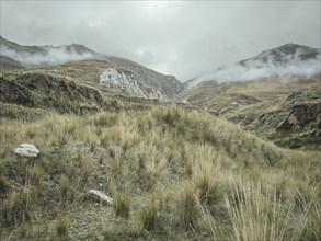 Landscape in the Andean highlands, Curipata, Peru, South America