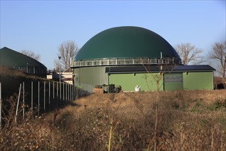 Biogas plant, Bioenergie Bad Königshofen GmbH & Co. KG, a joint project of 37 farmers, Bad