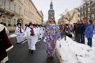 The traditional carnival parade in Bad Schandau marks the end of the boatmen's carnival parades in