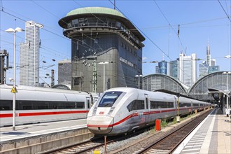 ICE high-speed train of DB Deutsche Bahn at Frankfurt Central Station, Germany, Europe