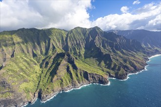 Aerial view Napali Coast, Kauai, Hawaii, USA, North America