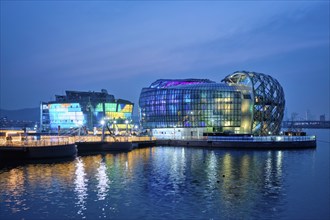 SEOUL, SOUTH KOREA, APRIL 7, 2017: Some Sevit culture complex on artificial floating islands