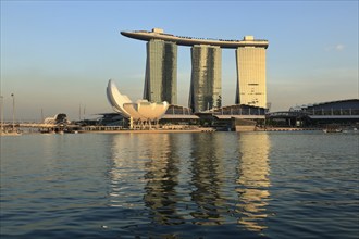 SINGAPORE, MAY 6: The Marina Bay Sands complex on sunset on May 6, 2011 in Singapore. Marina Bay