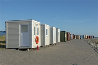 Changing rooms on the beach, Dagebüll, North Frisia, Schleswig-Holstein, Germany, Europe