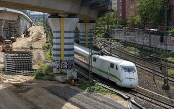 Regional and long-distance trains of Deutsche Bahn, Berlin-Moabit, Europacity, Germany, Europe