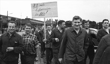 The spontaneous strike, here on 10.9.1969 by the miners of the Minister Stein colliery, was one of