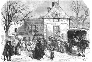 Distribution of bread to the poor of Augerville, on the day of the funeral of Pierre-Antoine