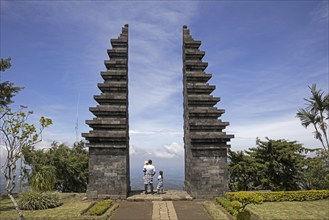 Candi Ceto Temple, fifteenth-century Javanese-Hindu temple on the western slope of Mount Lawu,