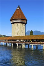 Chapel Bridge with Rigi, Reuß, Lucerne, Switzerland, Europe