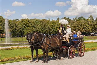 Historical Hunting and Carriage Gala, in the Palace Park, Schleißheim Palace, Upper Bavaria,